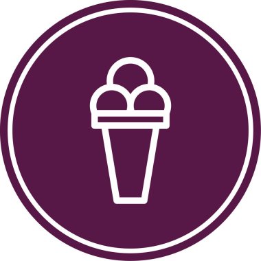 Dondurma. Web simgesi basit illüstrasyon