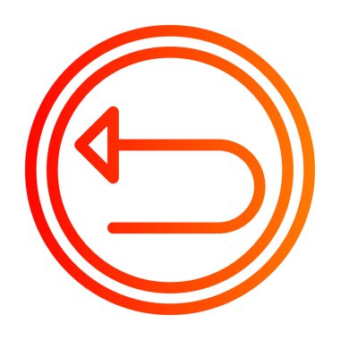 Yönlendirilmiş ok yuvarlanmış vektör simgesi