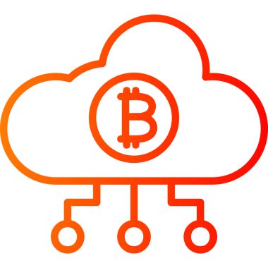 Bitcoin teknolojisi düz simge