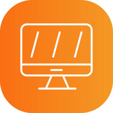 Bilgisayar simgesinin vektör illüstrasyonu