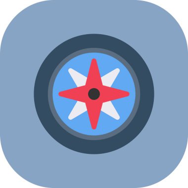 Pusula. Web simgesi basit illüstrasyon