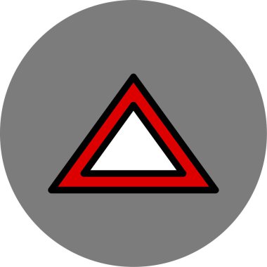 triangle icon in trendy style isolated background