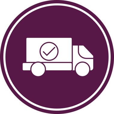 Kamyon. Web simgesi basit tasarım