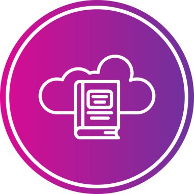 Bulut simgesinin vektör illüstrasyonu