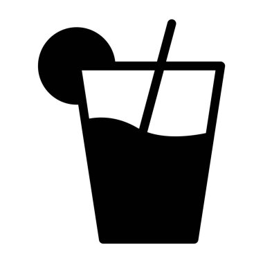 Bir cam simgenin vektör illüstrasyonu