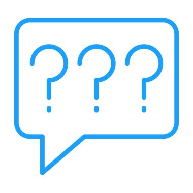 Soru işareti simgesi, vektör illüstrasyonlu soru işareti