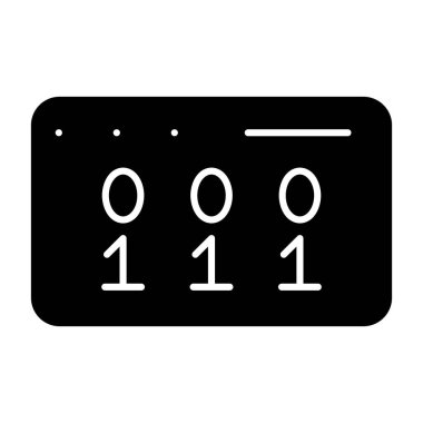 dijital bir numaralı simge. düz dizayn. vektör illüstrasyonu