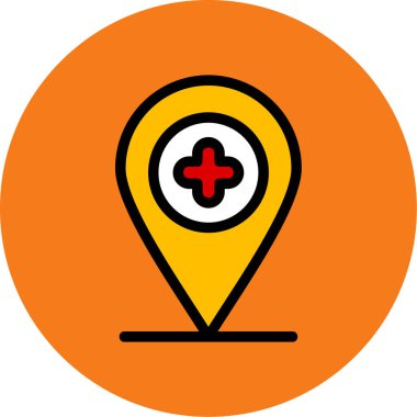 pin konumu simgesinin vektör illüstrasyonu