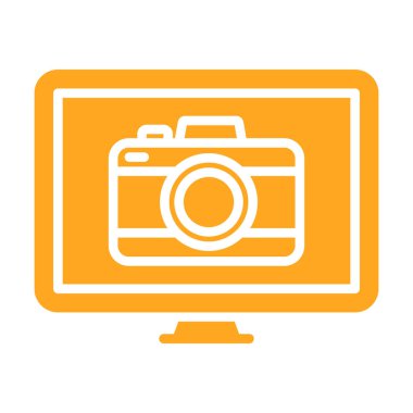 dijital kamera simgesi, basit tasarım illüstrasyonu