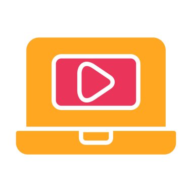 video oynatıcı simgesi, vektör illüstrasyonu