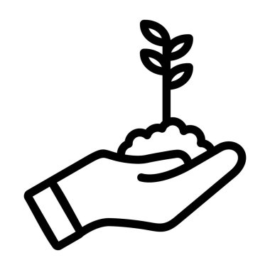 El ele tutuşan bitki, vektör tasarımı