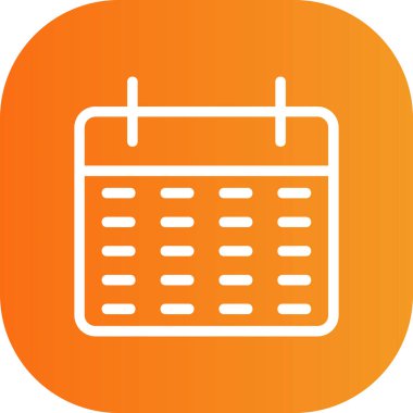 Takvim düzlüğü simgesi, vektör illüstrasyonu