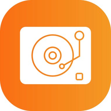 müzik çalar ikon vektör illüstrasyonu