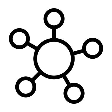 bağlantı vektörü ince çizgi simgesi