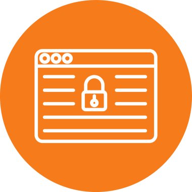 güvenlik kilidi ikon vektör illüstrasyonu