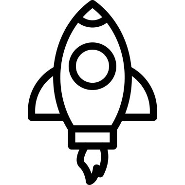 Roket. Web simgesi basit tasarım