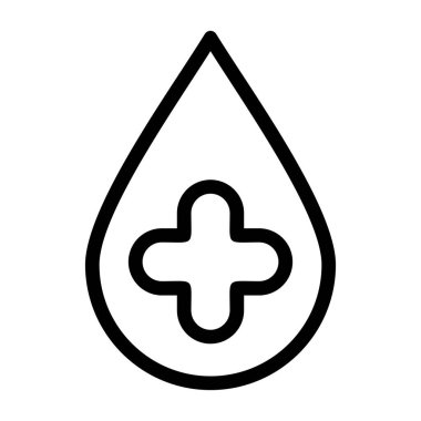 kan damlası ince çizgi simgesi