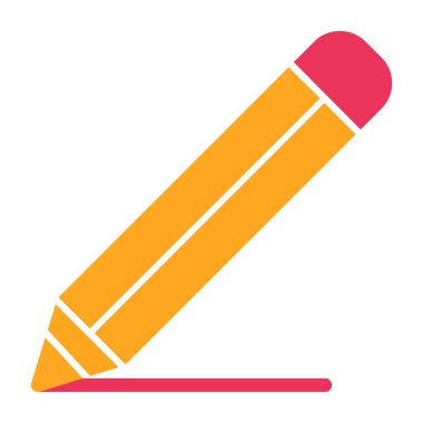 Kalem düz simgesi, vektör, illüstrasyon