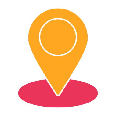 harita işaretleyici düz vektör simgesi