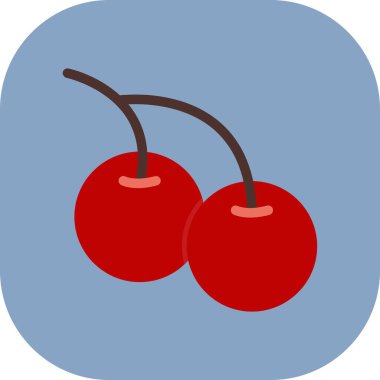 Kiraz web simgesi, vektör çizim