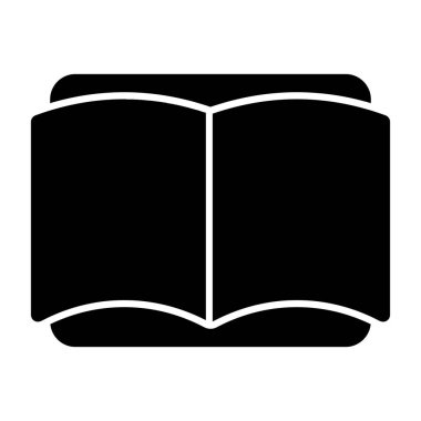 kitap vektörü glyph düz simgesi