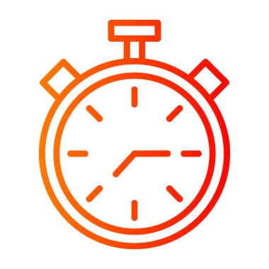 Çalar saat simgesi. Web için alarmlı saat vektör simgelerinin basit çizimi