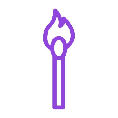 Bir meşale simgesinin vektör illüstrasyonu