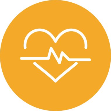 Kalp ikonu vektör illüstrasyonu