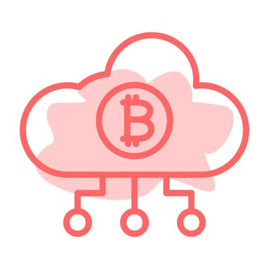 Bulut hesaplama simgesi vektör illüstrasyonu