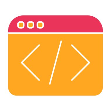 Web simgesi kodlama, illüstrasyon vektör