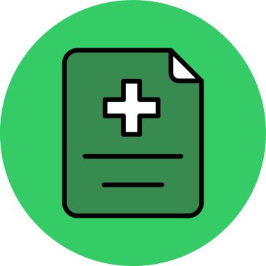 Tıbbi dizin vektör simgesi. grafik ve web tasarımı için düz tasarım çizimi.