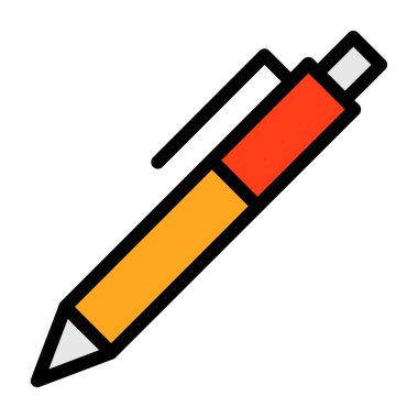 Kalem. Web simgesi basit illüstrasyon