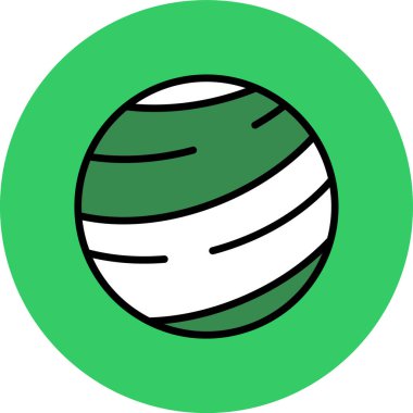 Gezegen simgesi renk ana hatları vektörü