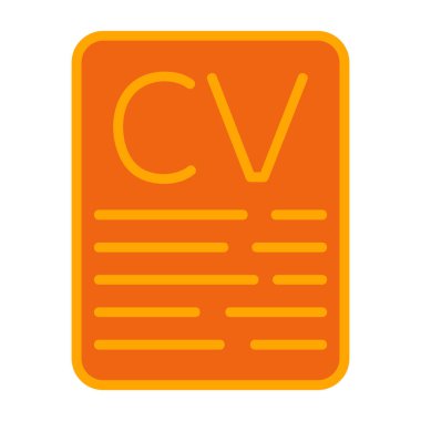 Özgeçmiş. Web simgesi basit illüstrasyon