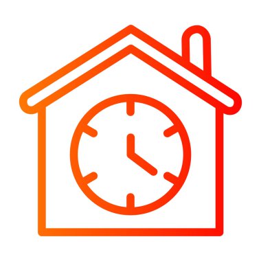 Saat. Web simgesi basit tasarım