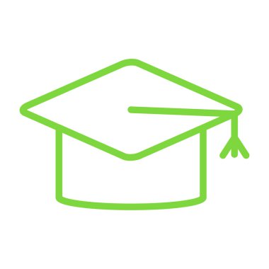 Mezuniyet şapka simge vektör çizim