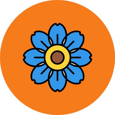 çiçek simgesi vektör illüstrasyonu