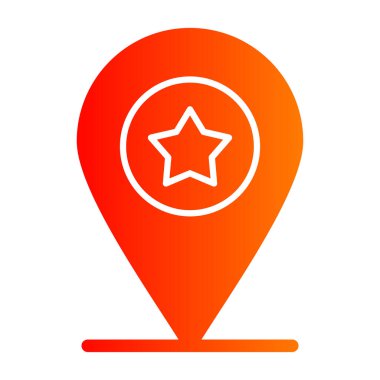 Harita işaretleyici konumu simgesi. Web tasarımı için gps işaretleyici vektör simgesinin basit çizimi