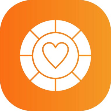 Kalp simgesinin vektör illüstrasyonu