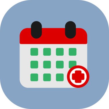 Beyaz arkaplanda izole edilmiş takvim simgesi ve vektör illüstrasyonu