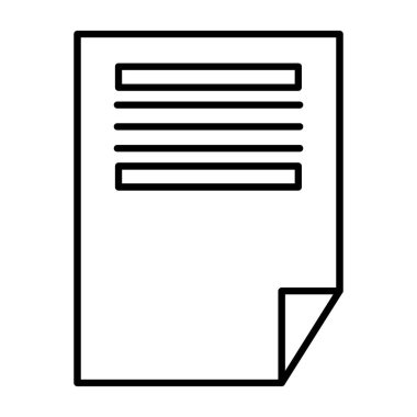 Kağıt izole vektör simgesine sahip belge kolayca değiştirilebilir ya da düzenlenebilir