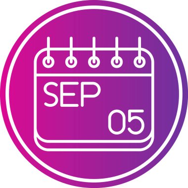 Takvim modern simgesinin vektör illüstrasyonu