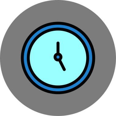 Çalar saat simgesi. Web için saat vektör simgelerinin basit illüstrasyonu