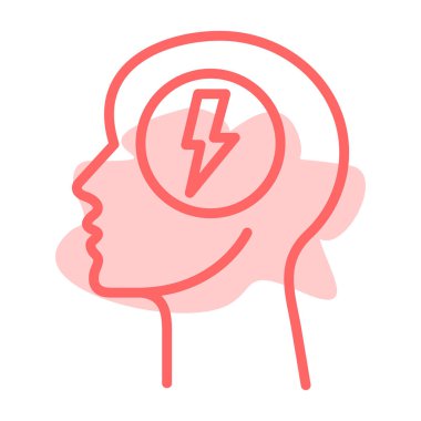 Beyin. Web simgesi basit illüstrasyon