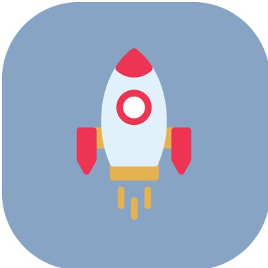 roket ikonu vektör illüstrasyonu