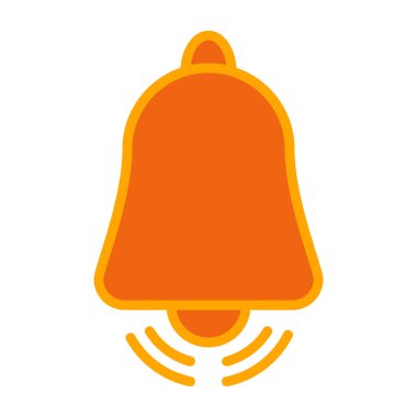 Beyaz arkaplanda çan simgesi