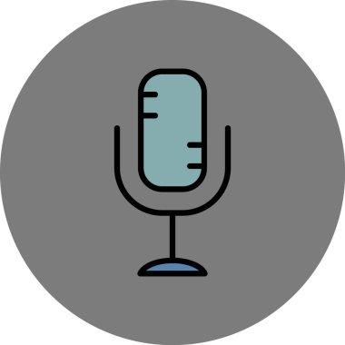 vektör mikrofon simgesi