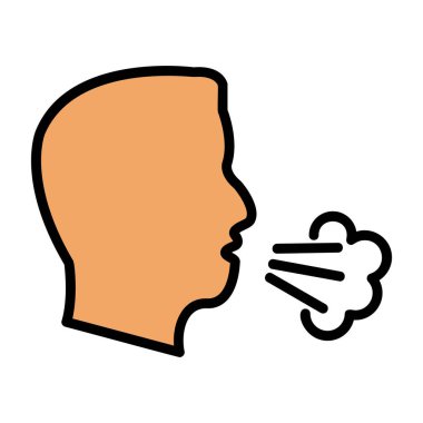 Konuşma kabarcığı vektör tasarımı ile insan kafası rengi