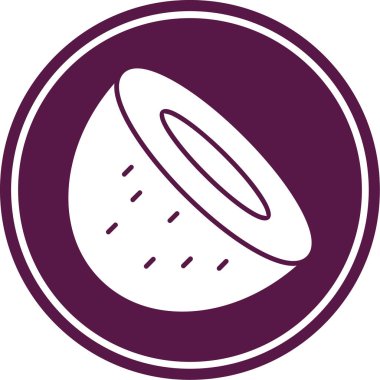 Yuvarlak çerçeveli bir dairenin mor simgesinin vektör çizimi