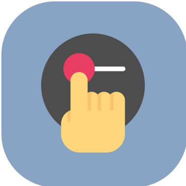 parmak vektörü düz renk simgesi